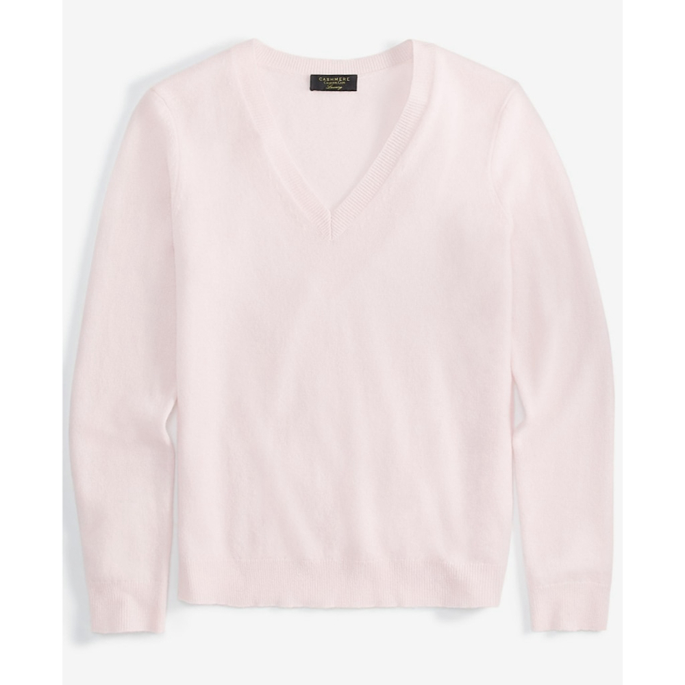 Charter Club 100% Cashmere Size XS V-Neck Sweater Light Pink NWT - Picture 3 of 7